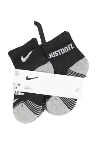 6 paires de socquettes - Noir et gris clair chiné