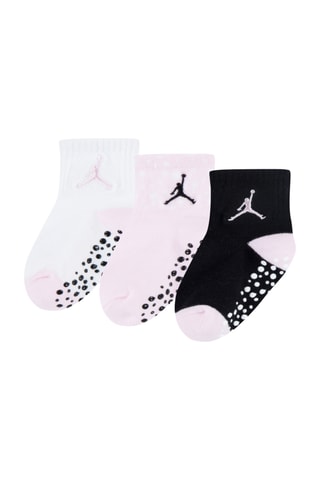 3 paires de socquettes antidérapantes - Rose et noir