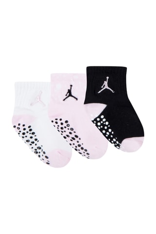 3 paires de socquettes antidérapantes - Rose et noir