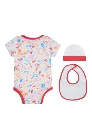 Ensemble 3 pièces - Blanc et fuchsia