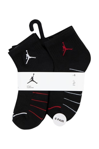 6 paires de chaussettes - Noir et rouge