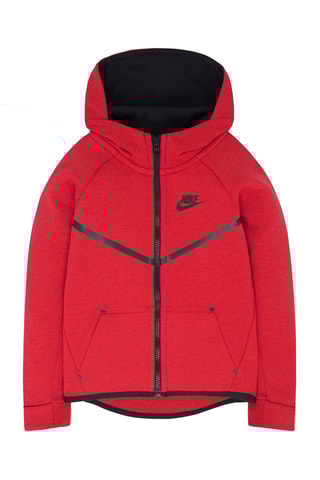 Sweat polaire à capuche - Rouge