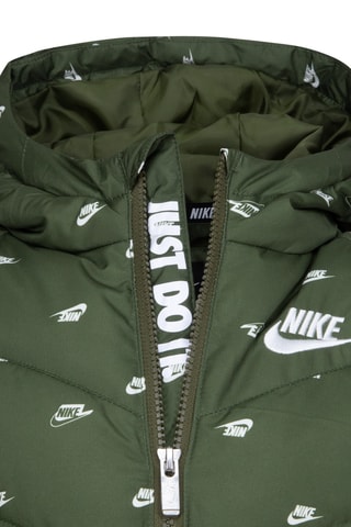 Doudoune à capuche - Kaki et blanc