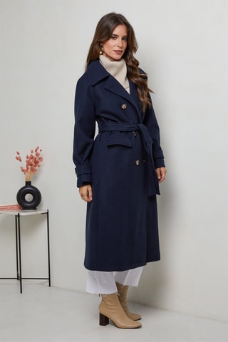 Lange Jas Marineblauw