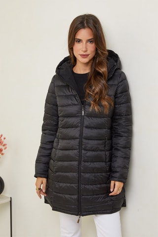 Gewatteerde Jas Zwart
