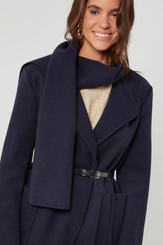 Jas en Sjaal - Marineblauw