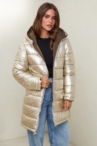 Dubbelzijdige Gewatteerde Jas - Kaki en Beige
