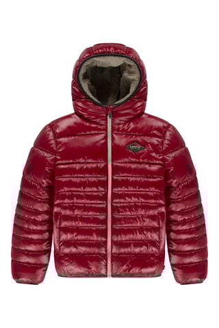 Gewatteerde Jas met Capuchon - Rood