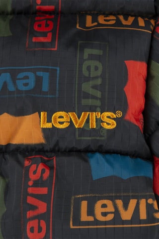 Gewatteerde Jas met Capuchon Zwart