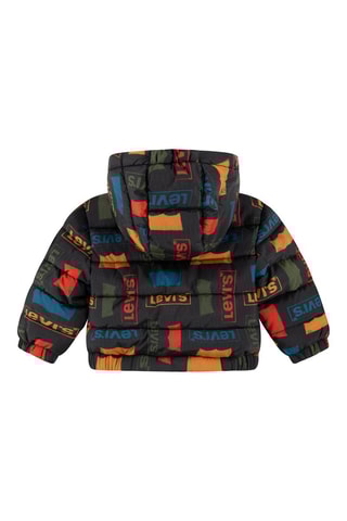 Gewatteerde Jas met Capuchon Zwart