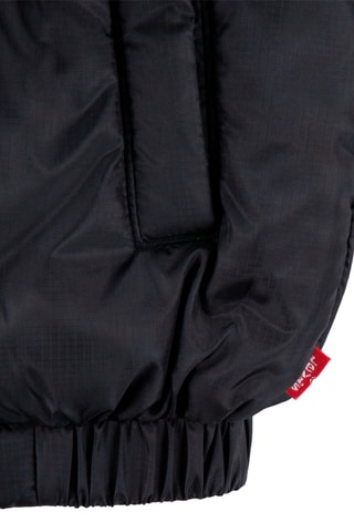 Gewatteerde Jas met Capuchon Zwart