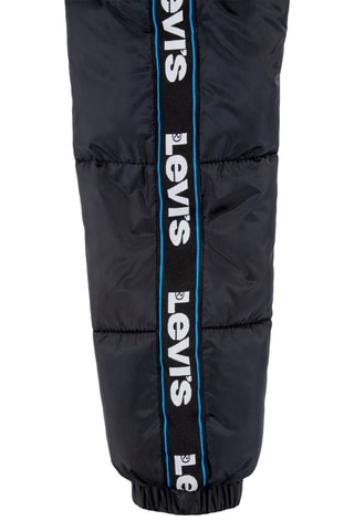 Gewatteerde Jas met Capuchon Zwart