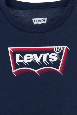 Biologisch Katoenen T-shirt - Wit, rood en blauw