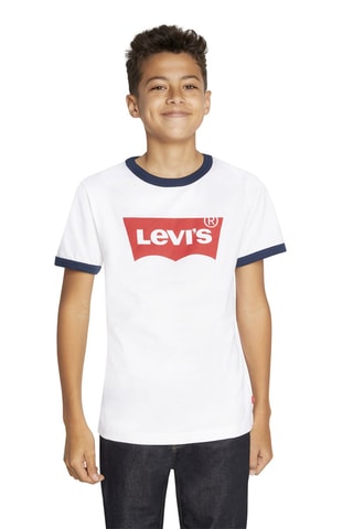 T-shirt - Wit, Rood en Blauw