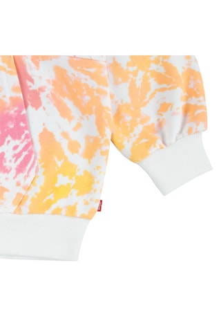 Sweater met Tie and Dye Effect - Wit, rood, oranje en roze