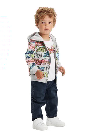 3-delige Set - Wit, rood, blauw en grijs