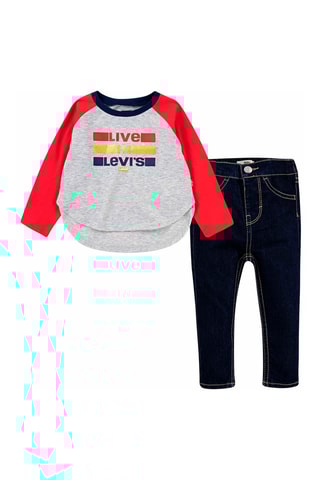 T-shirt en Jeans - Grijs