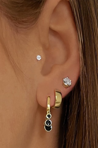 Créoles Argent doré à l'or fin jaune