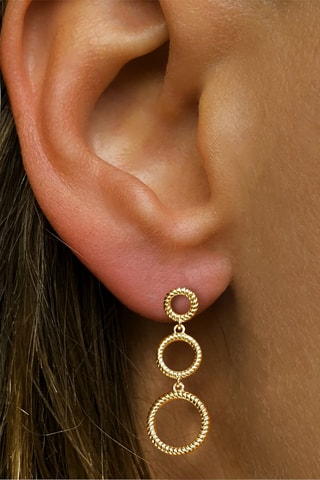 Boucles d'oreilles - Argent plaqué or jaune