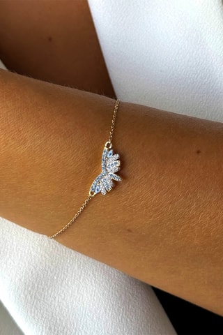 Bracelet - Argent plaqué or jaune et spinelles