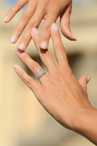 Bague Flower Explosion - Witgoud en Diamanten