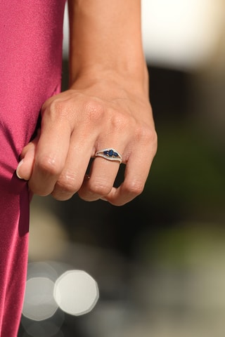 Bague Westeros - Geelgoud, Diamanten en Saffieren