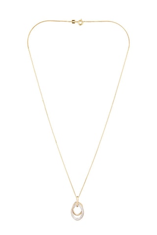 Hanger Double Jeu Geelgoud en Diamanten