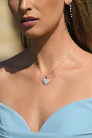 Hanger Coeur Précieux - Witgoud en Diamanten