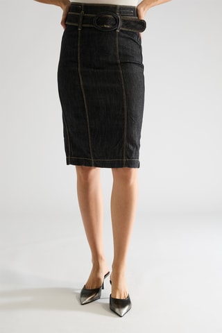 Jupe fourreau taille haute - Noir