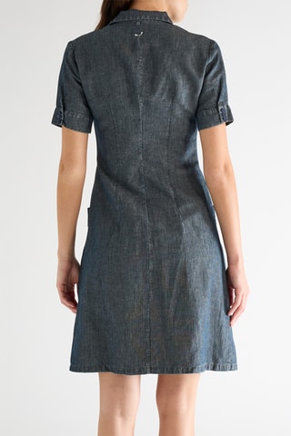 Robe chemise en lin - Bleu