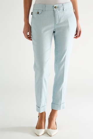 Pantalon en lin - Bleu clair