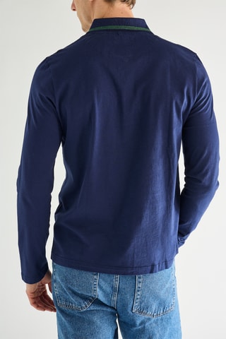 Polo en laine - Bleu marine