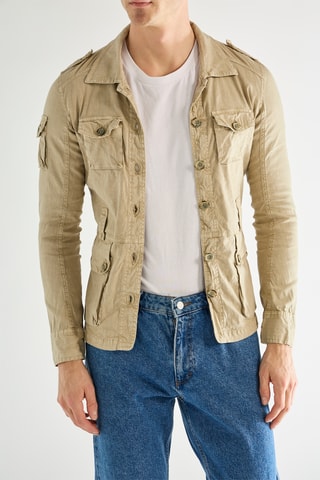 Saharienne en lin - Beige