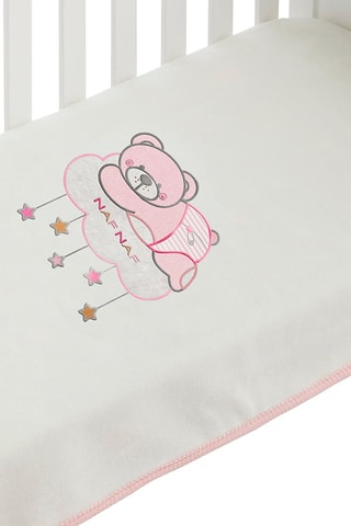 Deken Raschell - Grijs en Roze - 80 x 110 cm