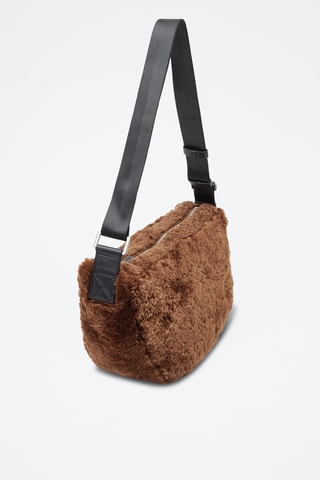 Sac bandoulière en cuir de mouton - Marron