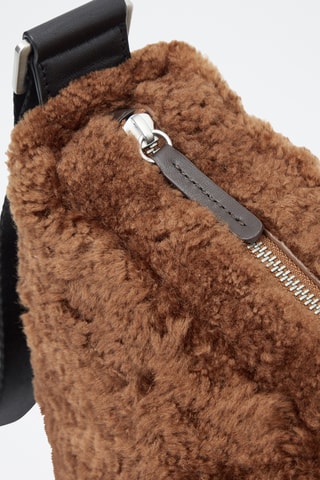 Sac bandoulière en cuir de mouton - Marron