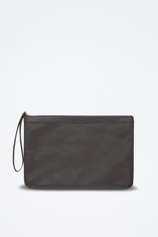 Pochette en cuir - Marron foncé