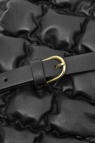 Sac bandoulière en cuir - Noir