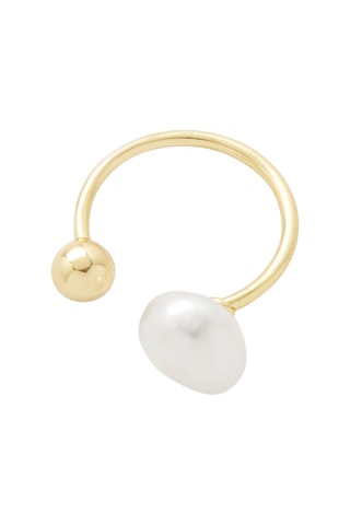 Bague - Argent, nacre et perle d'eau douce