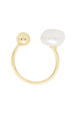 Bague - Argent, nacre et perle d'eau douce