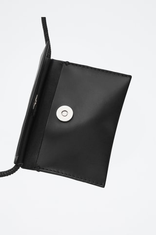 Sac bandoulière en cuir - Noir