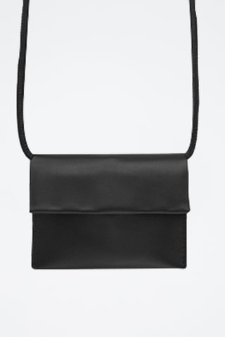 Sac bandoulière en cuir - Noir