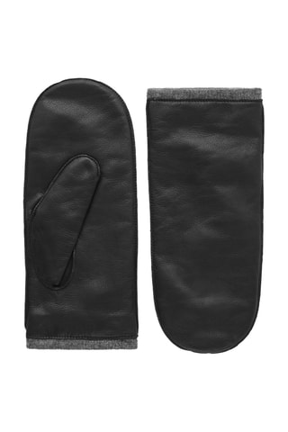 Moufles en cuir de chèvre - Noir