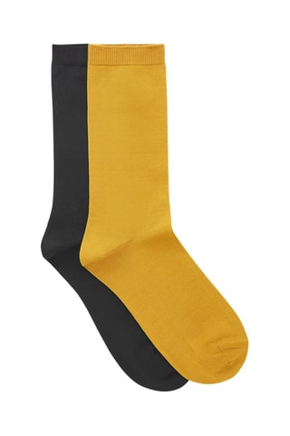 2 paires de chaussettes - Noir et jaune