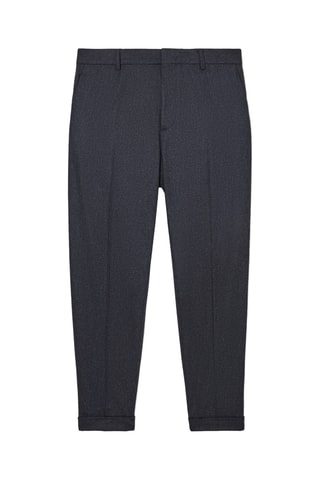 Pantalon en laine  et cachemire - Bleu marine