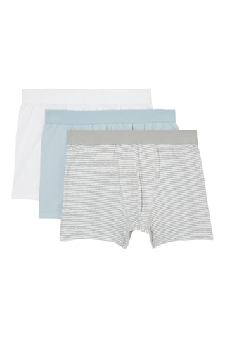 3 boxers - Gris clair et blanc