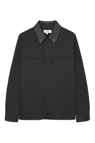 Chemisier en cuir - Noir