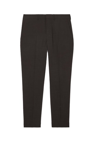 Pantalon slim en laine - Marron