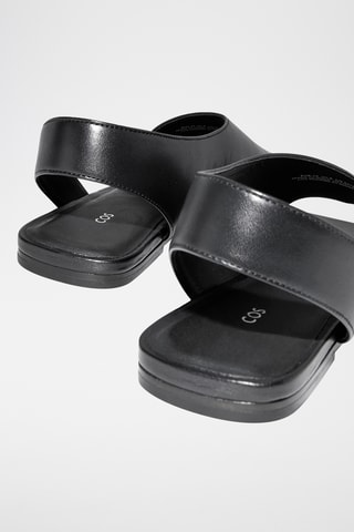 Sandales en cuir de mouton - Noir