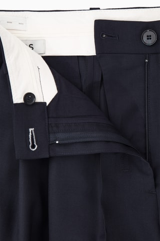 Pantalon en laine - Bleu marine